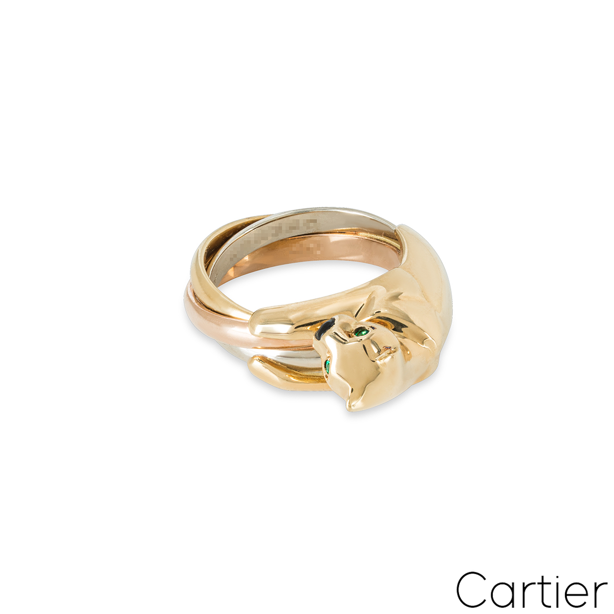 Cartier Tri-Colour Emerald & Onyx Panthere Ring